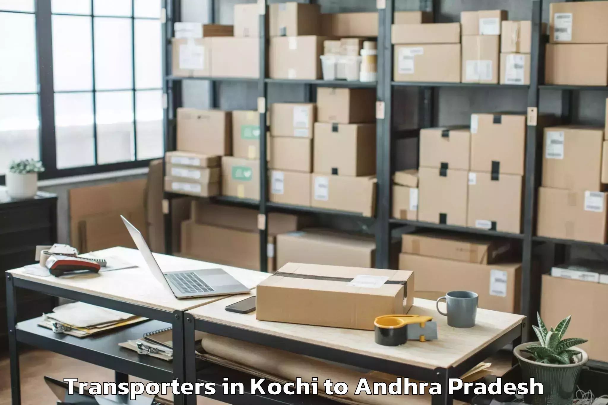 Top Kochi to Biccavolu Transporters Available